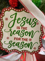 Jesus is the reason wreath - green